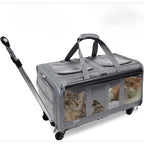 Portable Breathable Detachable Universal Wheel Pet Trolley Bag