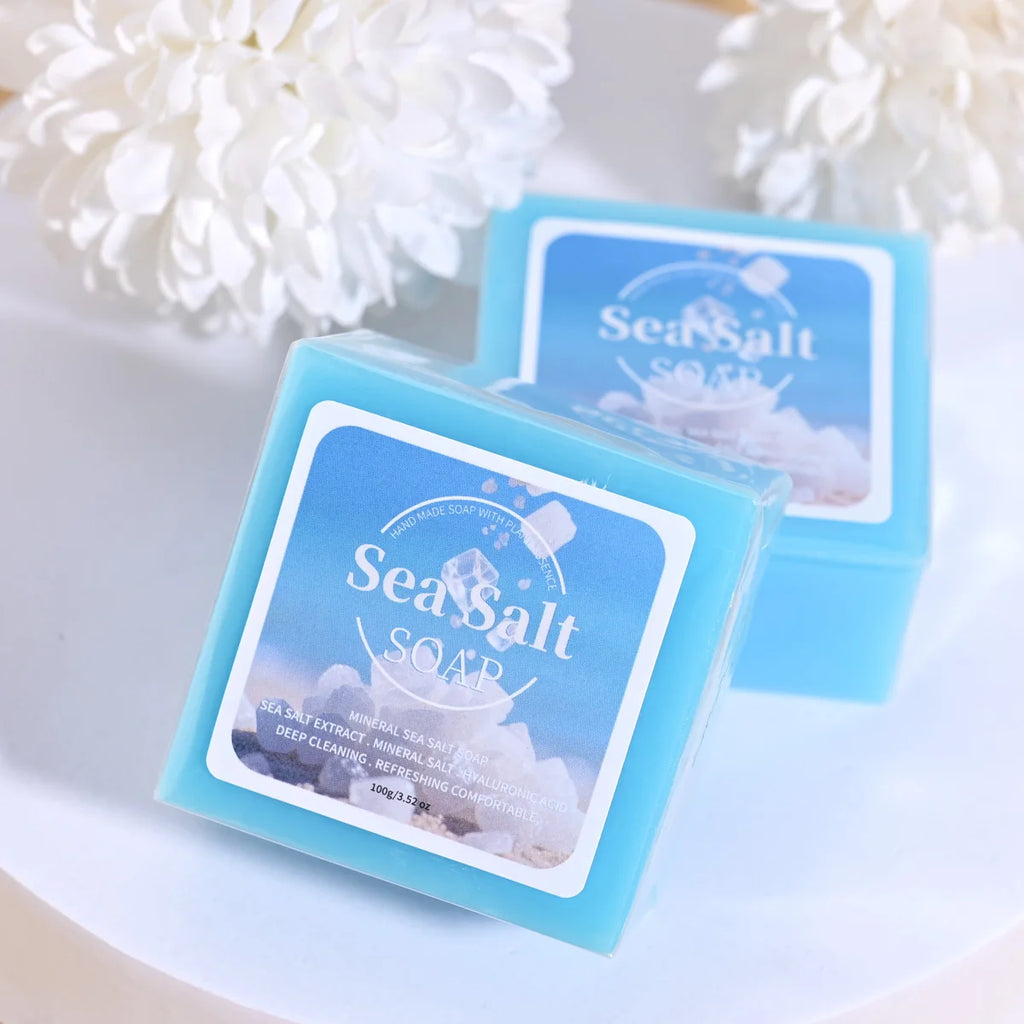 Unisex Hyaluronic Acid Sea Salt Cleansing Soap Bar 3.5 oz