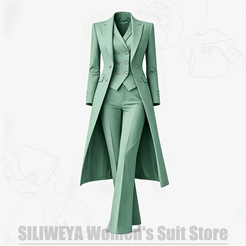 Women's Tailored Two-Piece Blazer and Pants Suit