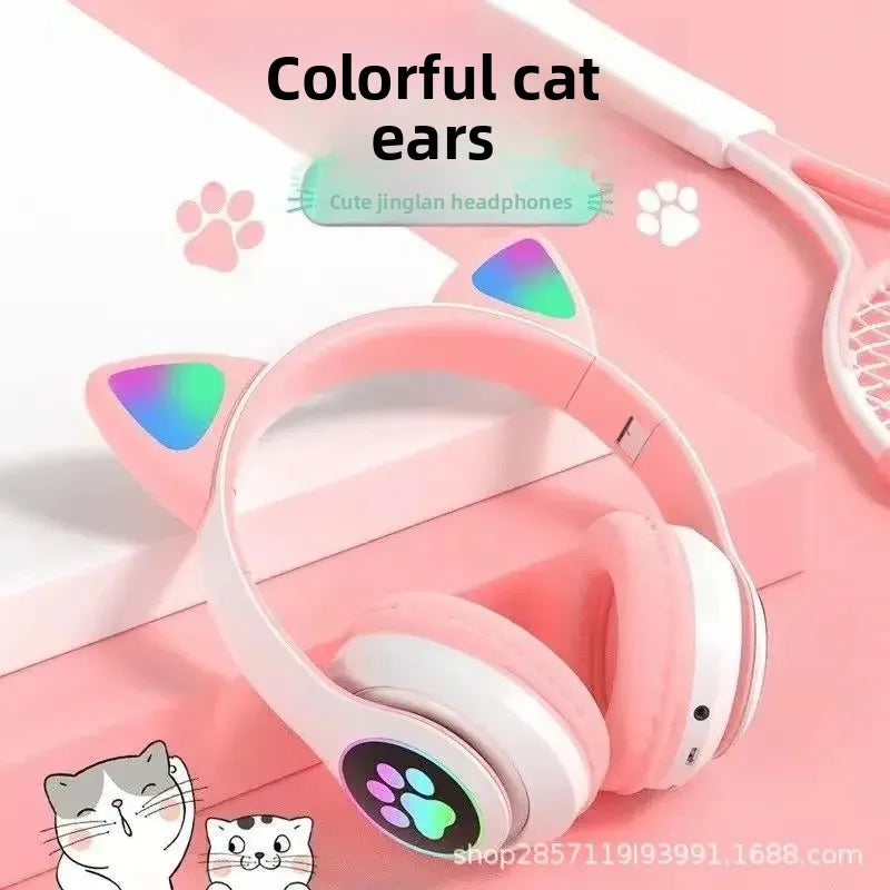 Illuminated Cat Ear Wireless Bluetooth Over-Ear Headset STN-28
