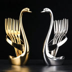 Swan Tableware Holder and Stainless Steel Utensil Stand