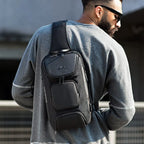 Men's Waterproof Anti-theft USB Crossbody Chest Bag BG-7086