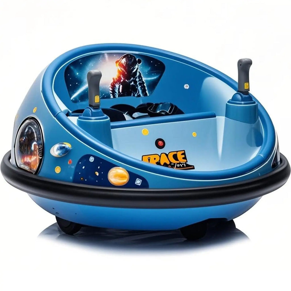Kids' Electric Ride On Bumper Car with Remote Control and LED Lights