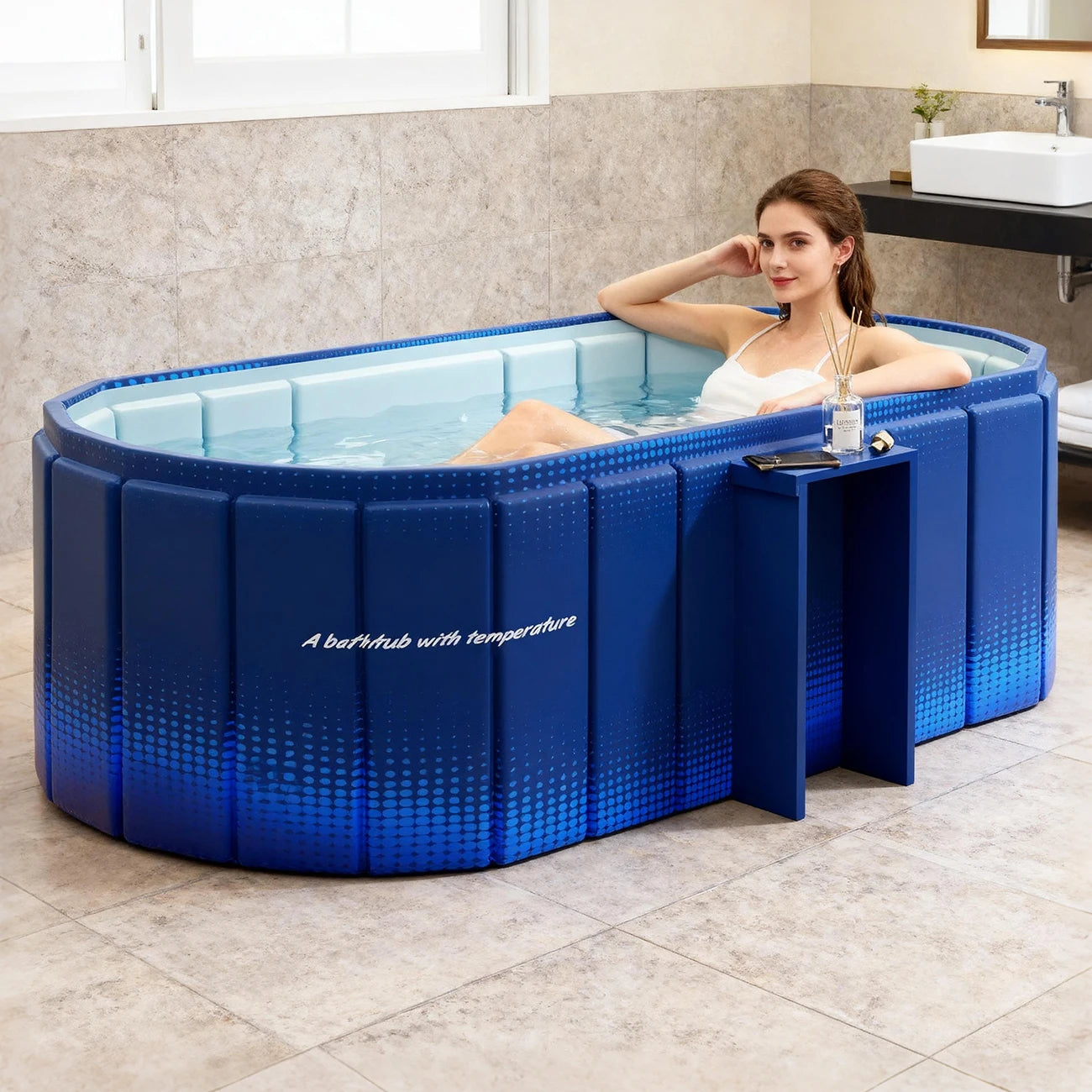 Portable Insulated Cold Plunge Ice Bath Tub for Shower