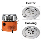 Portable 2-in-1 Camping Gas Stove and Heater with Adjustable Damper
