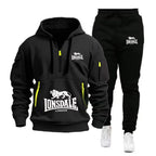Men's Casual Hooded Sweatshirt and Sports Pants Tracksuit Set