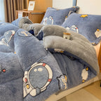 Thick Warm Lamb Fleece Blanket and Soft Milk Fleece Comforter