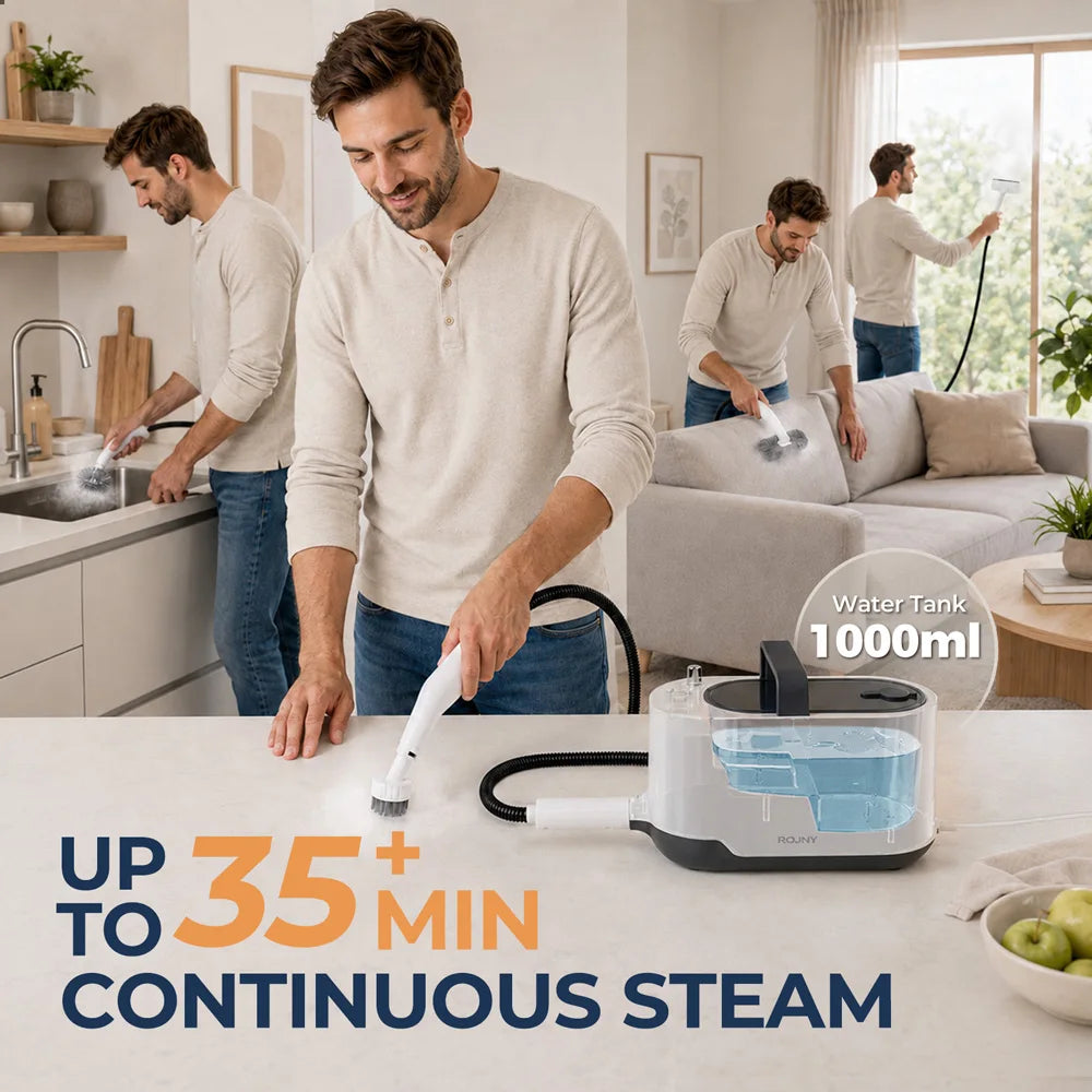 Portable Handheld High Pressure Steam Cleaner with Multi-Surface Accessories 1200W