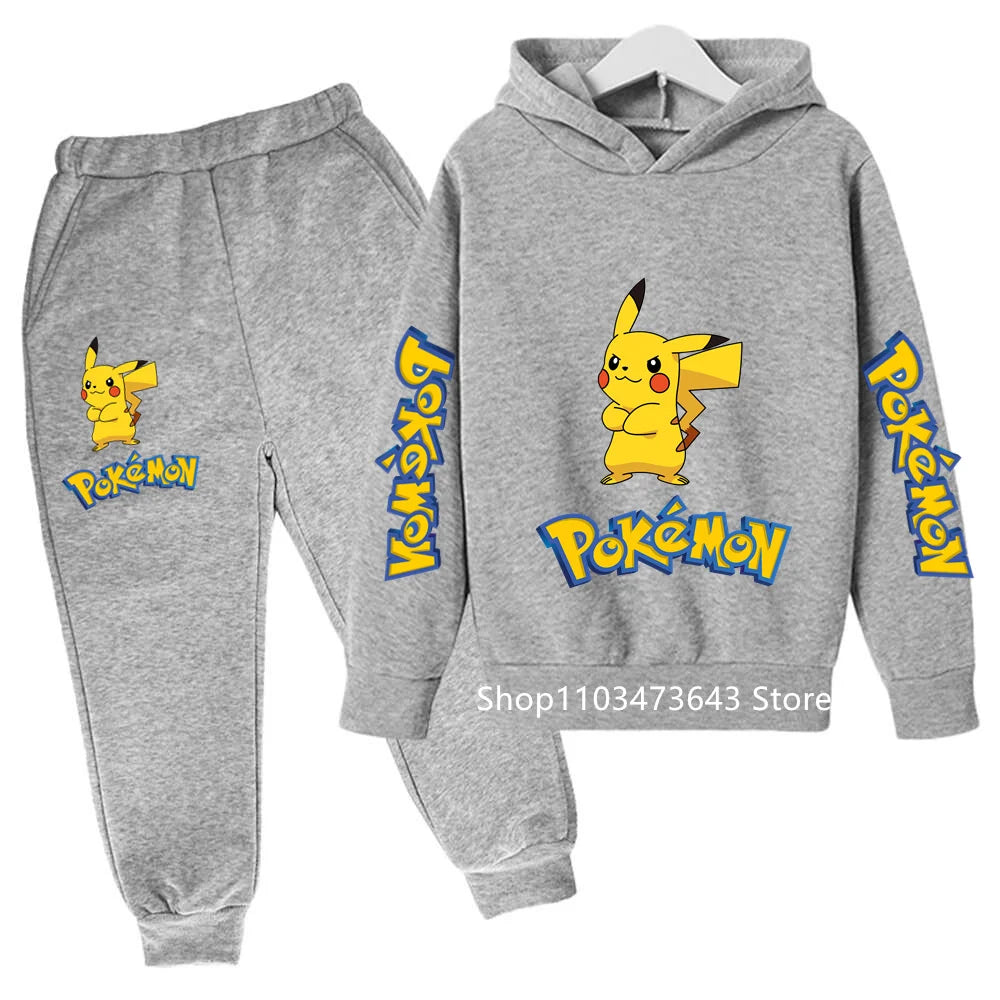 Kids' Cartoon Hoodie Sweatshirt Pants Two-Piece Set