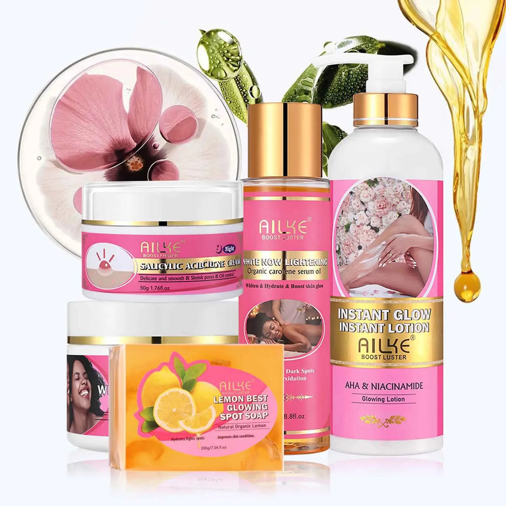 AILKE AHA Organic Skin Brightening Set for Radiant Skin