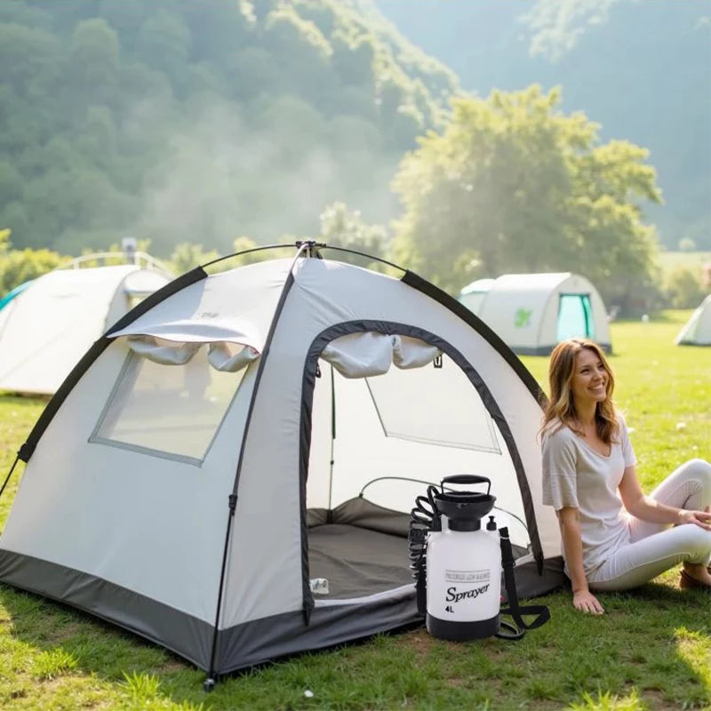 Portable Manual Camping Shower with 9.8-ft Hose