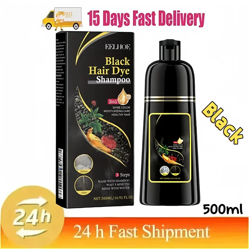 3-in-1 Herbal Hair Color Shampoo for Gray Hair Care 20240226