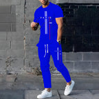 Men's Casual Summer T-Shirt and Pants Suit Set