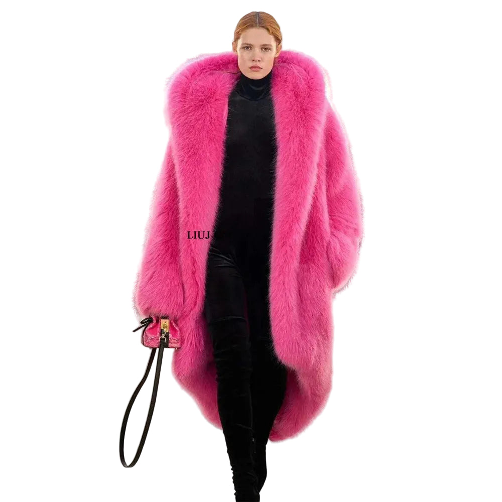 Women's Thick Warm Hooded Faux Fur Coat