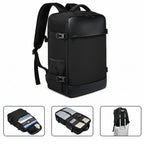 Unisex Business Nylon Multi-Compartment Travel Laptop Backpack BJ855