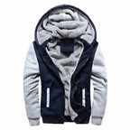 Men's Casual Fleece Zip Hooded Jacket and Pants Set