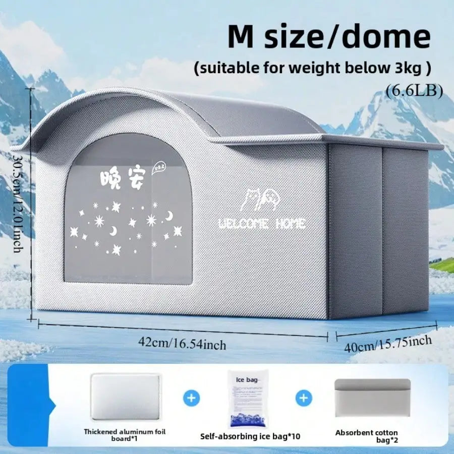 Pet Cooling Ice House Bed Four Seasons Summer Nest for Cats and Dogs