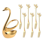 Swan Tableware Holder and Stainless Steel Utensil Stand