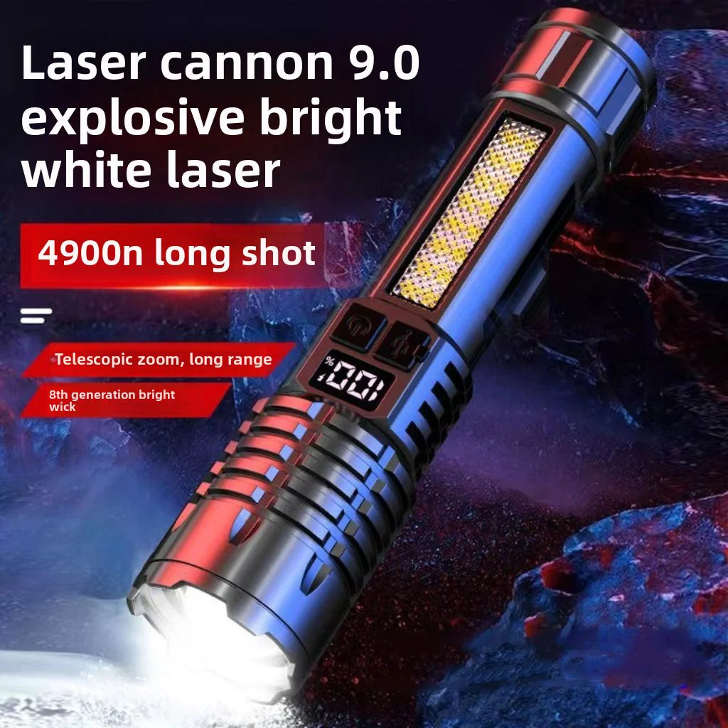 Rechargeable LED Flashlight with COB Side Light