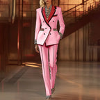 Women's Leopard Print Two-Piece Suit Set