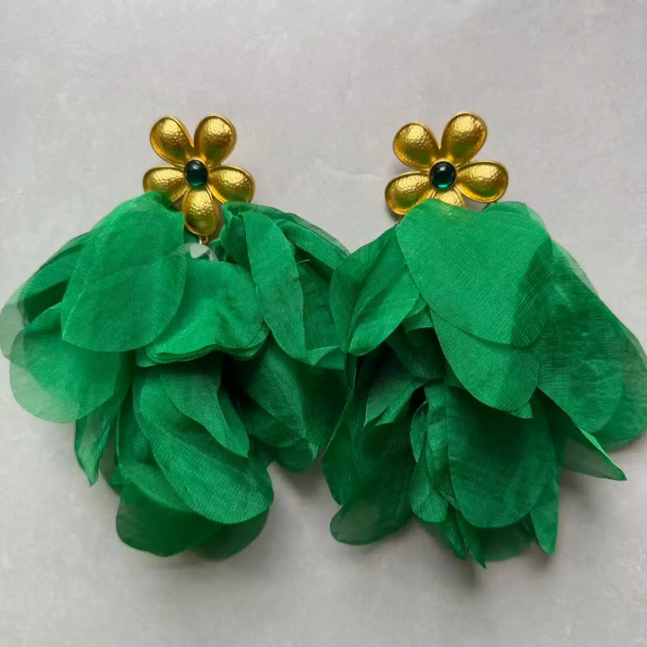 Women's Trendy Bohemian Flower Leaves Tassel Dangle Earrings