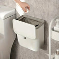 Wall-Mounted Plastic Kitchen Trash Bin and Hanging Storage Bucket