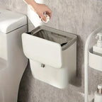 Wall-Mounted Plastic Kitchen Trash Bin and Hanging Storage Bucket