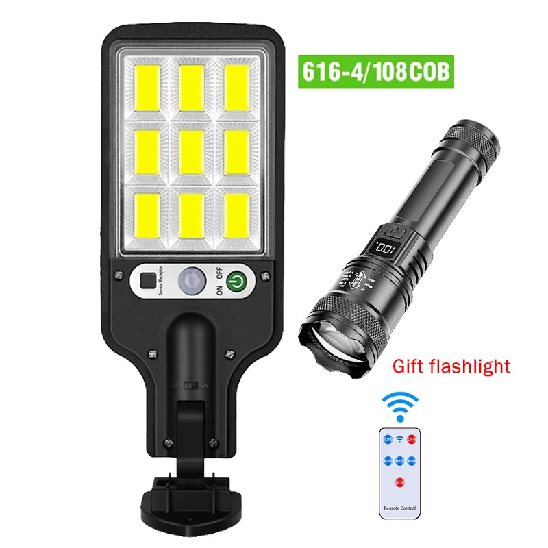 Outdoor Solar Motion Sensor Light and Waterproof LED Garden Lamp