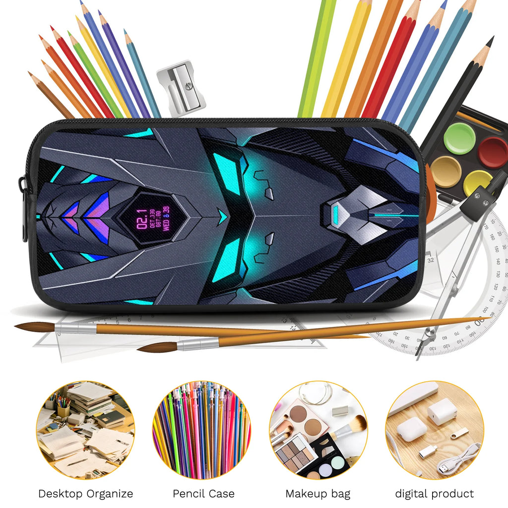 Unisex Futuristic Mecha Backpack 3-Piece Bag Set
