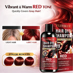 Unisex 4-in-1 Vibrant Red Fast Hair Color Dye Shampoo YU-01-185 3.4 fl oz