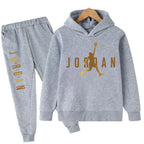 Kids' Slam Dunk Pattern Hoodie Pants Two-Piece Set
