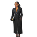 Women's Double Breasted Notched Maxi Blazer Dress