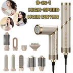 9-in-1 Hair Dryer Hot Comb Curling Iron Straightener Set