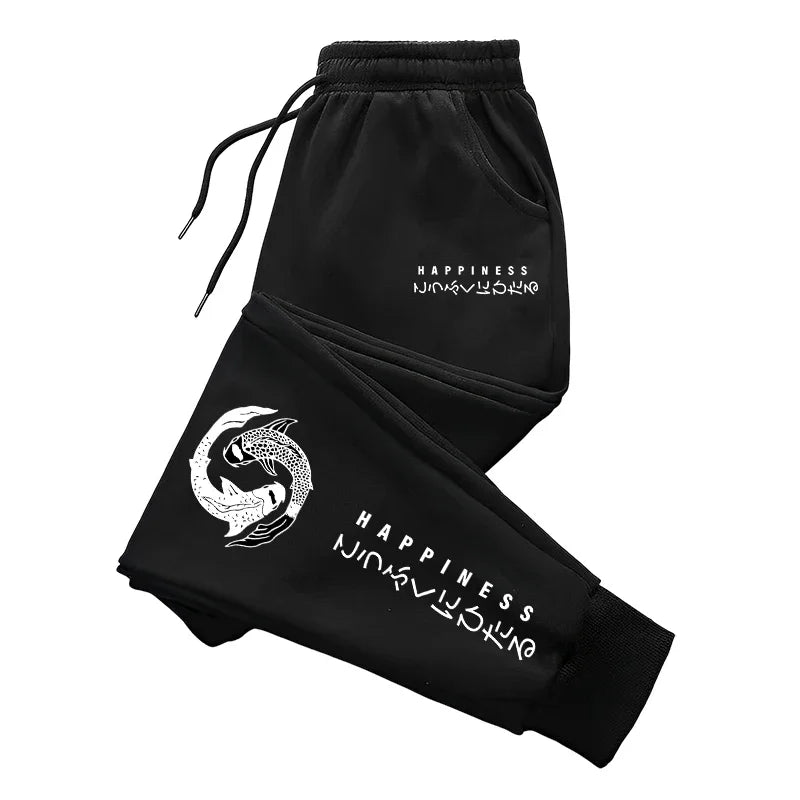 Men's Casual Print Hoodie and Sweatpants Two Piece Tracksuit Set