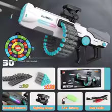 Dual Mode Electric Manual Soft Bullet Dart Blaster Toy Gun with Scope