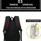 Unisex Fashionable Cartoon Backpack 3-Piece Bag Set