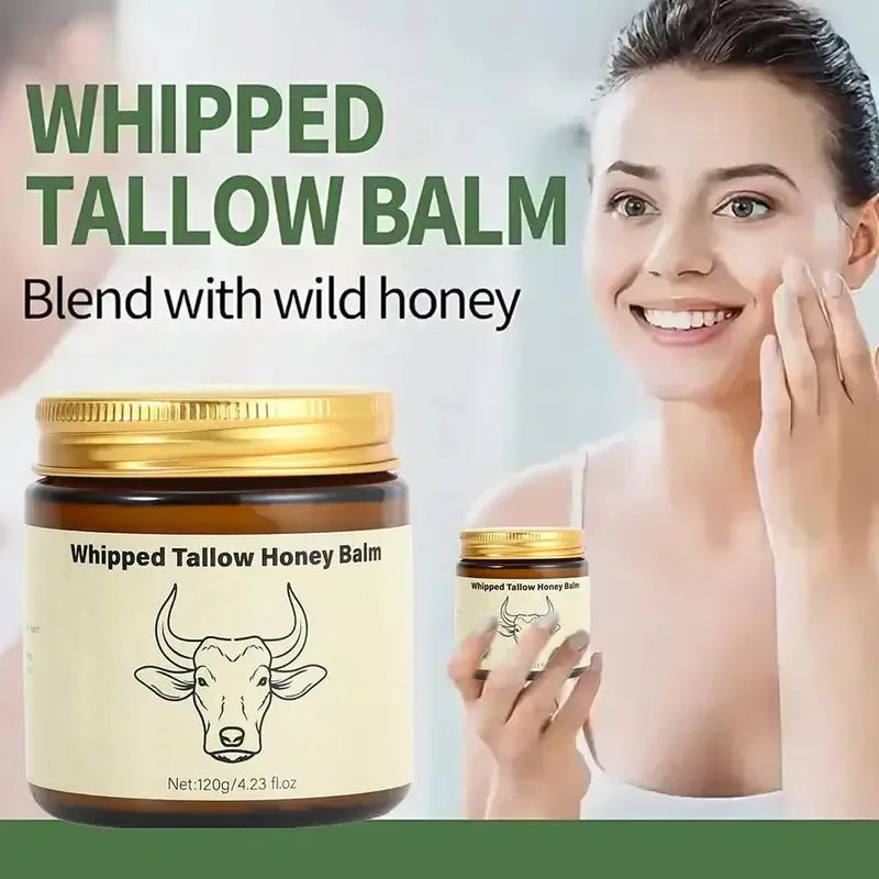 Unisex Beef Tallow & Honey Deep Hydration Moisturizing Face Cream 4.2 oz