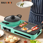 Smokeless 3 in 1 Electric Grill and Korean BBQ Hot Pot