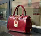 Women's Microfiber Synthetic Leather Boston Handbag