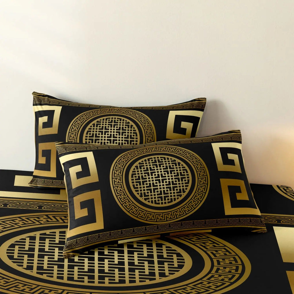 Luxury Baroque Geometric Duvet Cover and Modern Bedding Set