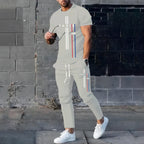 Men's Casual Summer T-Shirt and Pants Suit Set