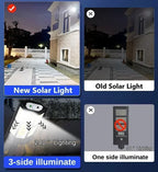 Outdoor Solar Motion Sensor Light and Waterproof LED Garden Lamp