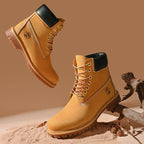 Unisex Waterproof Mid-Calf Hiking Work Boots with Non-Slip Rubber Sole