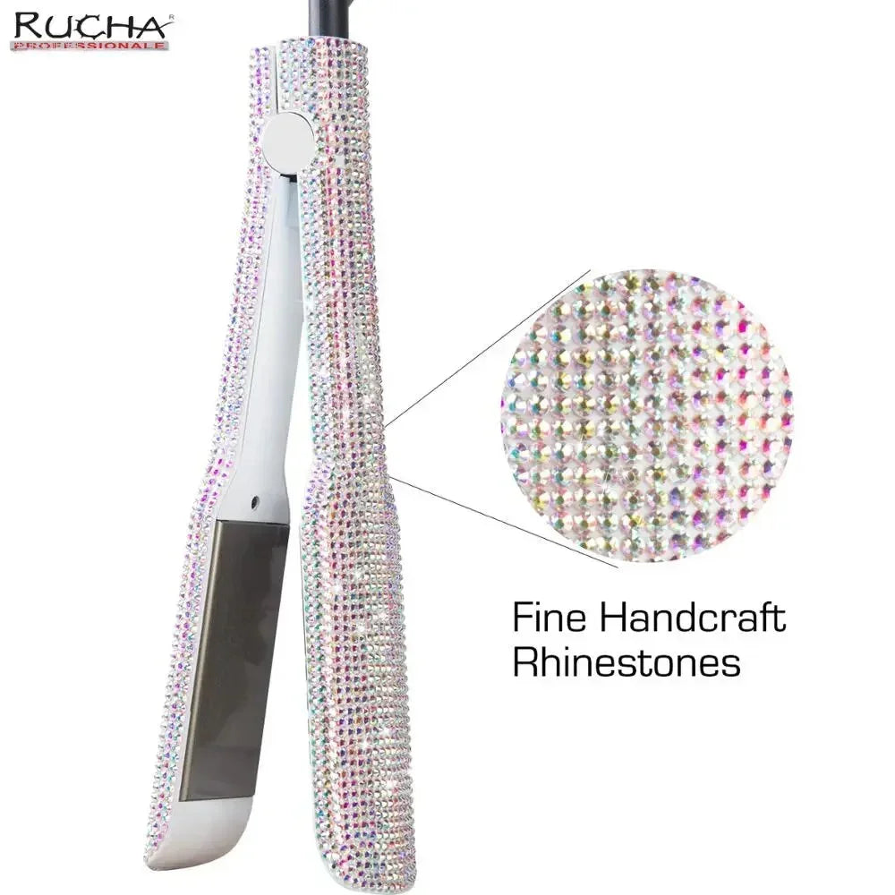 RUCHA Tourmaline Ceramic Hair Straightener 2-inch Titanium Flat Iron
