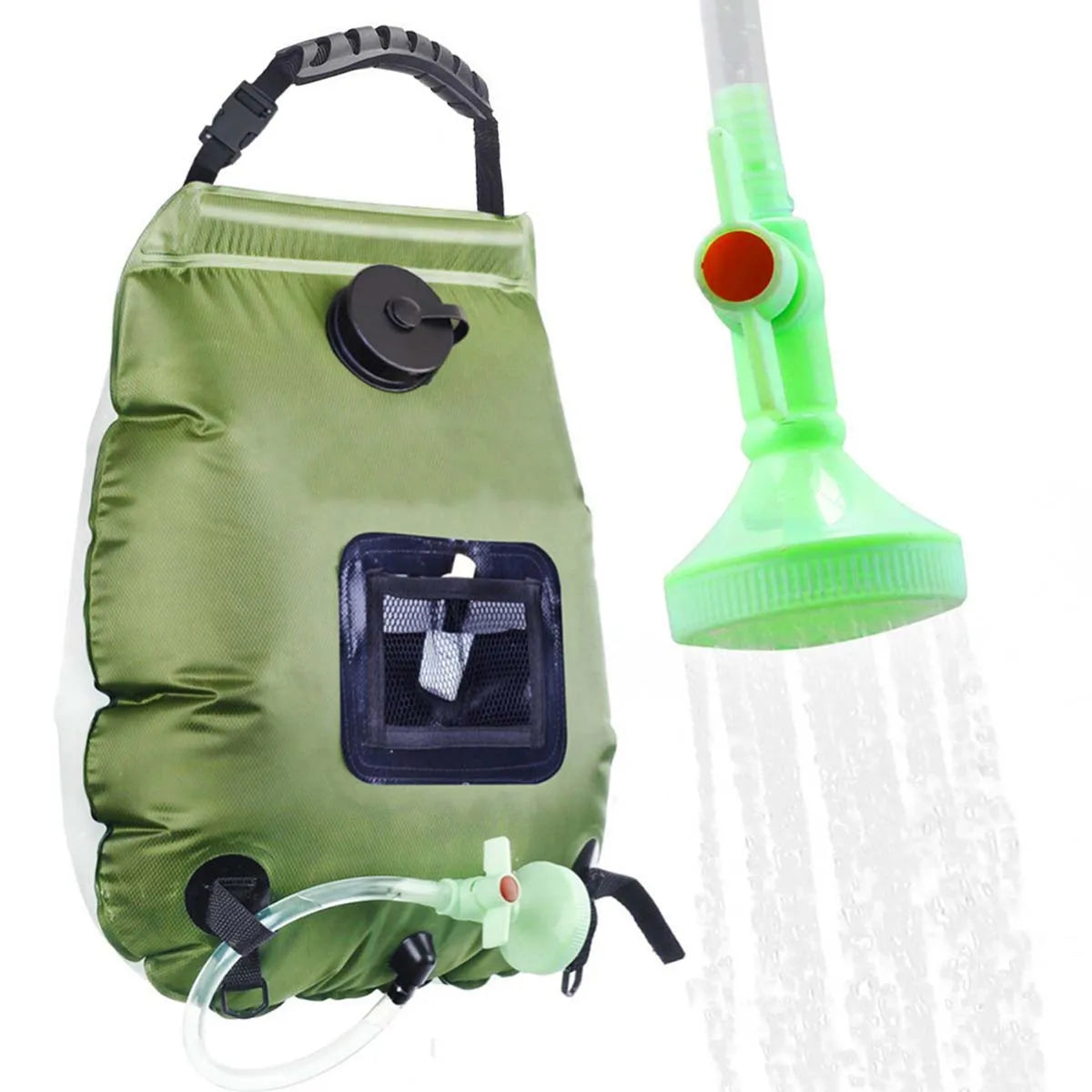 Portable Solar Heated Camping Shower with 5.3-Gallon Bag