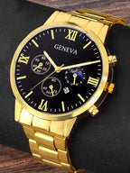 CMK Men's Quartz Watch Set with Bracelet and Necklace