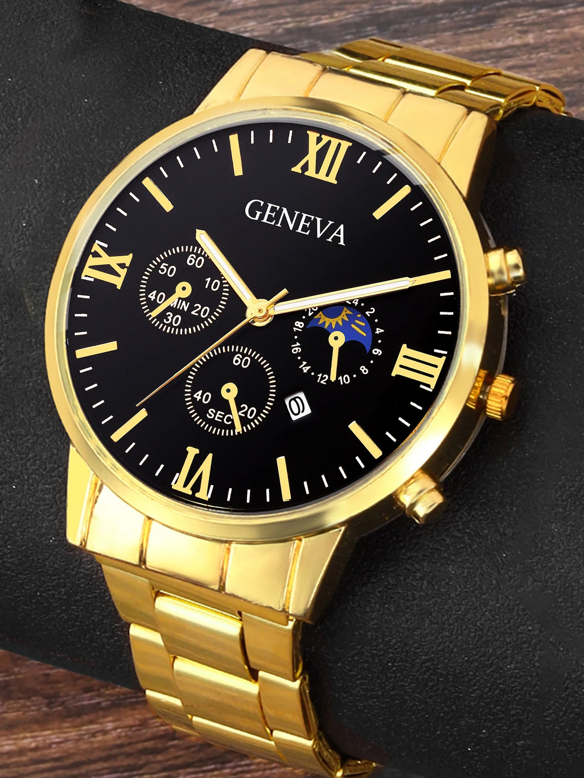 CMK Men's Quartz Watch Set with Bracelet and Necklace