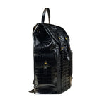 Unisex Fashion Genuine Leather Crocodile Pattern Travel Backpack