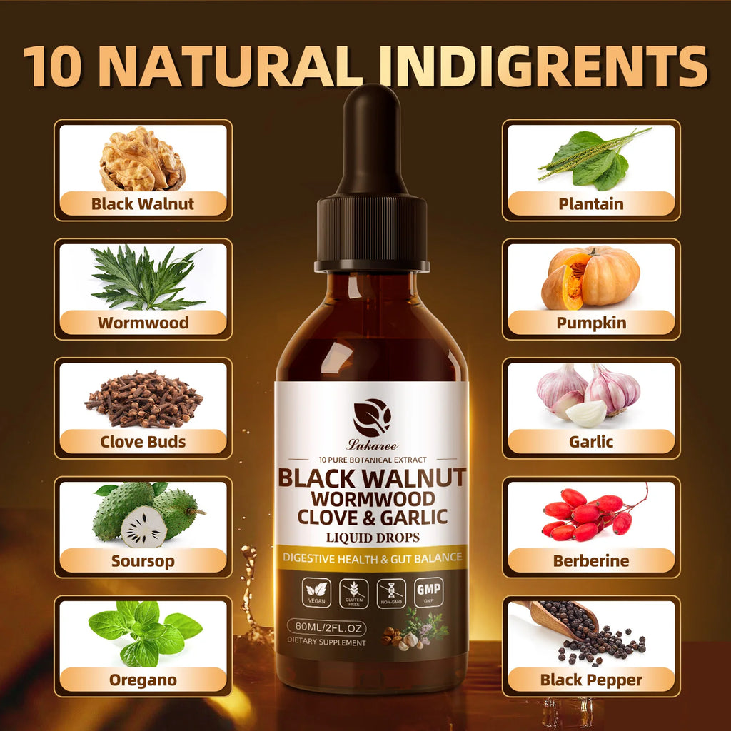 Black Walnut Wormwood Digestive Health Cleanse Drops 2 fl oz