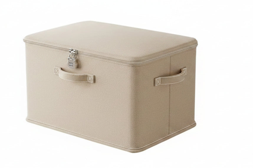 Large Stackable Storage Box with Combination Lock and Handle